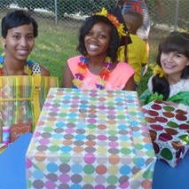 Smiling students at FYSS celebration.